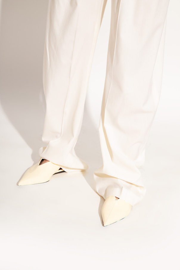 GenesinlifeShops Switzerland Cream Spike Slingback flats